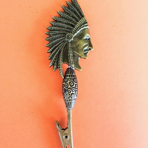 New! Steampunk "Indian Chief" Roach Clip - Picture 6 of 13